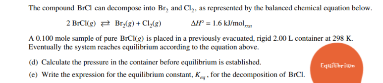 AP 화학(Chemistry) 2019년도 FRQ 2번 해설 입니다. 관련 이미지 1