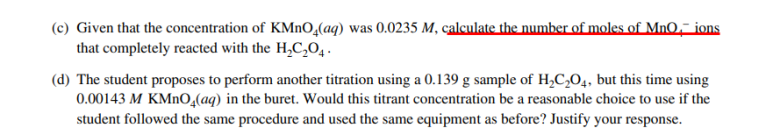 AP 화학(Chemistry) 2019 FRQ 마지막 문제 푸는 방법 관련 이미지 1