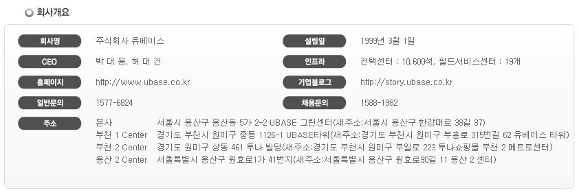 주식회사 유베이스 이미지