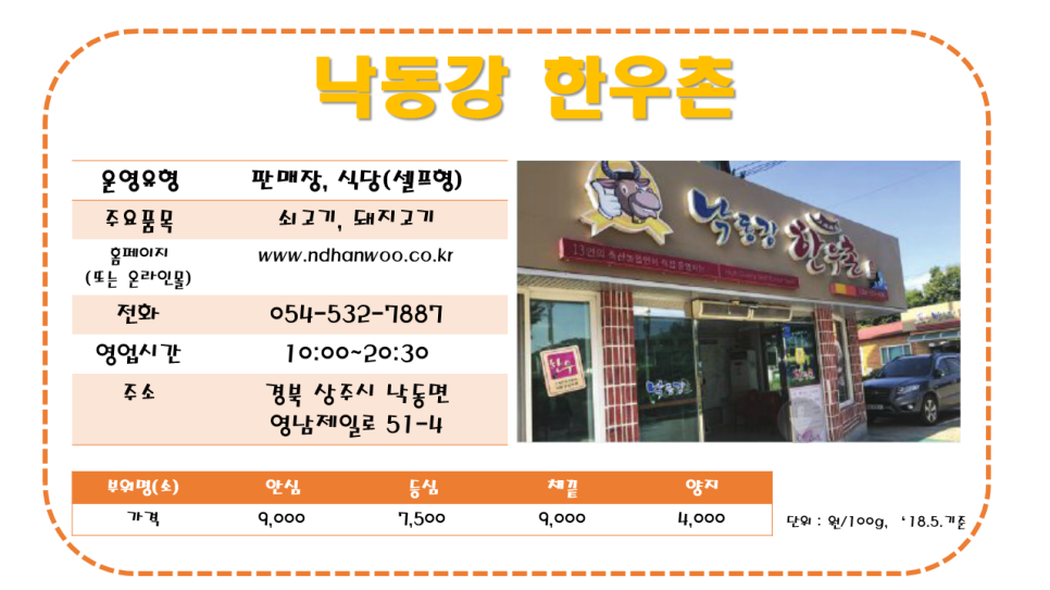 고우회낙동강한우촌 이미지