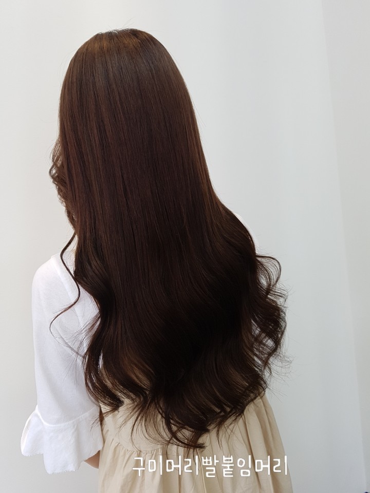 머리빨붙임머리 이미지
