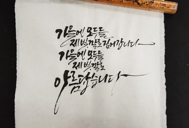 빛깔캘리그라피 이미지