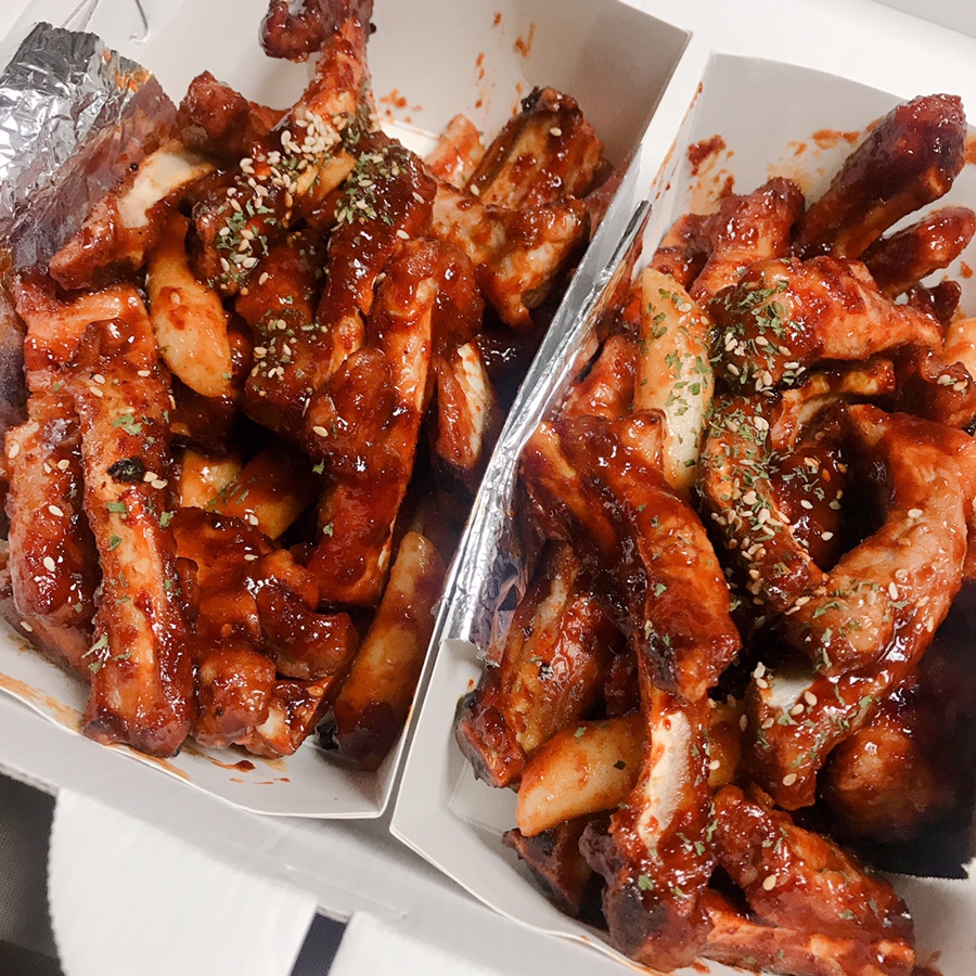 쪽갈비에 미치닭 이미지