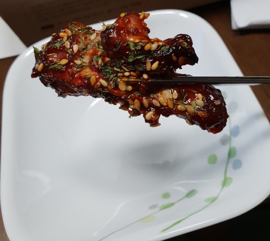 쪽갈비에 미치닭 이미지
