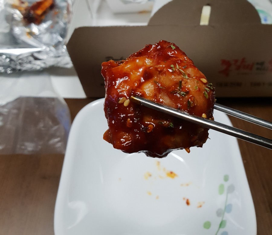 쪽갈비에 미치닭 이미지
