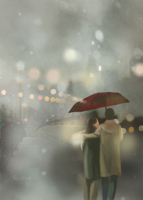 우산속 이미지