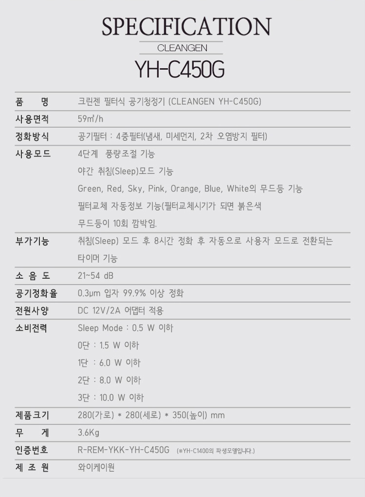 초미세먼지공기청정기크린젠 이미지