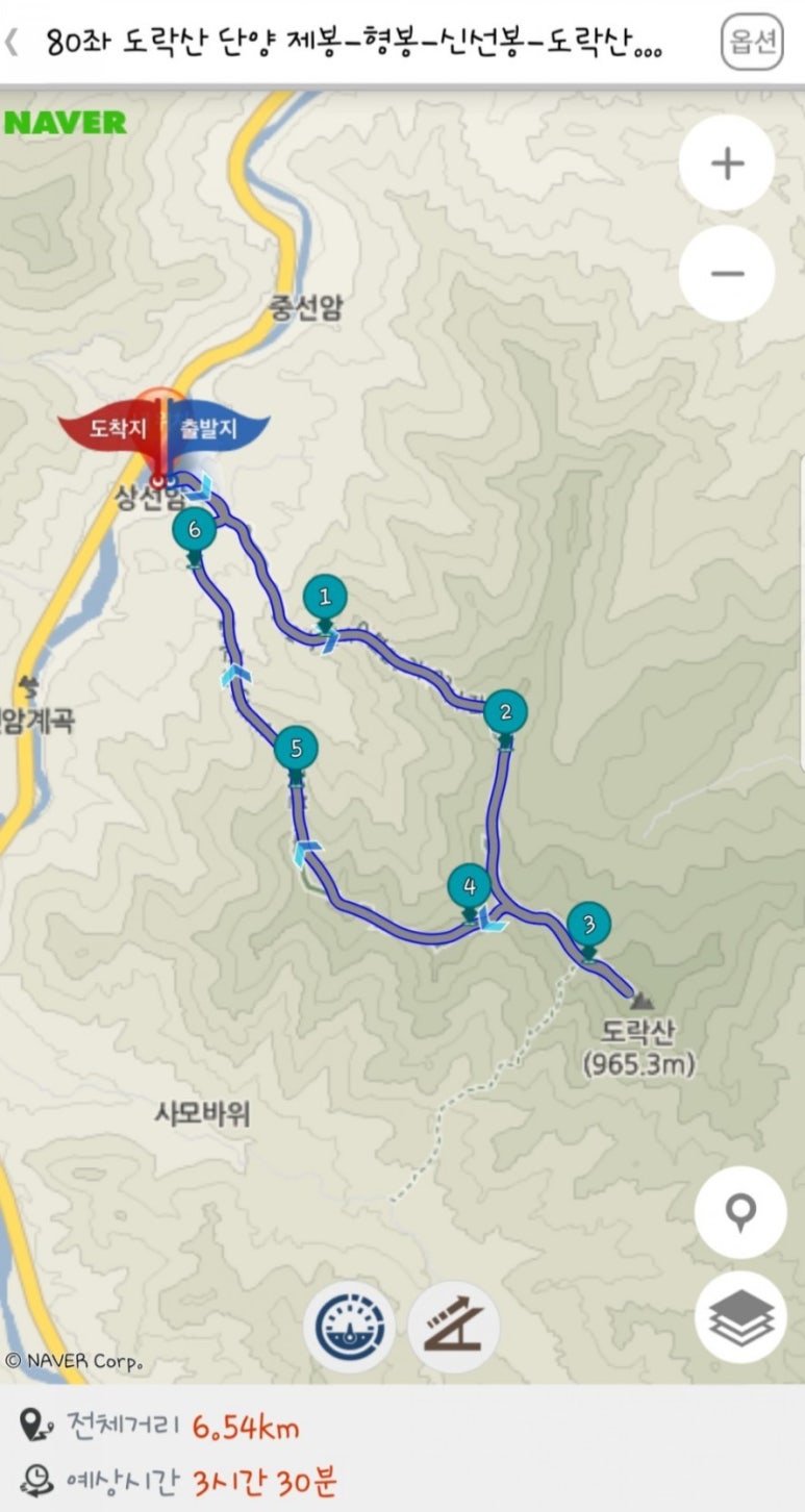 검봉능선 조망 이미지