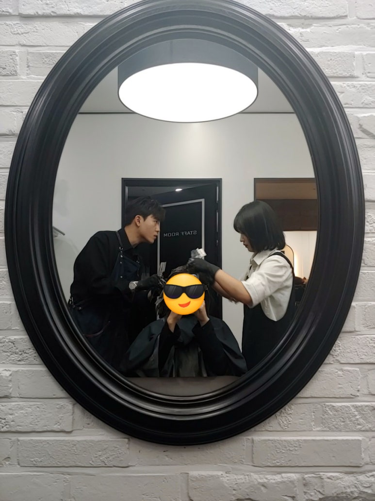 미남커트염색 이미지