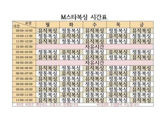엠스타복싱클럽 이미지