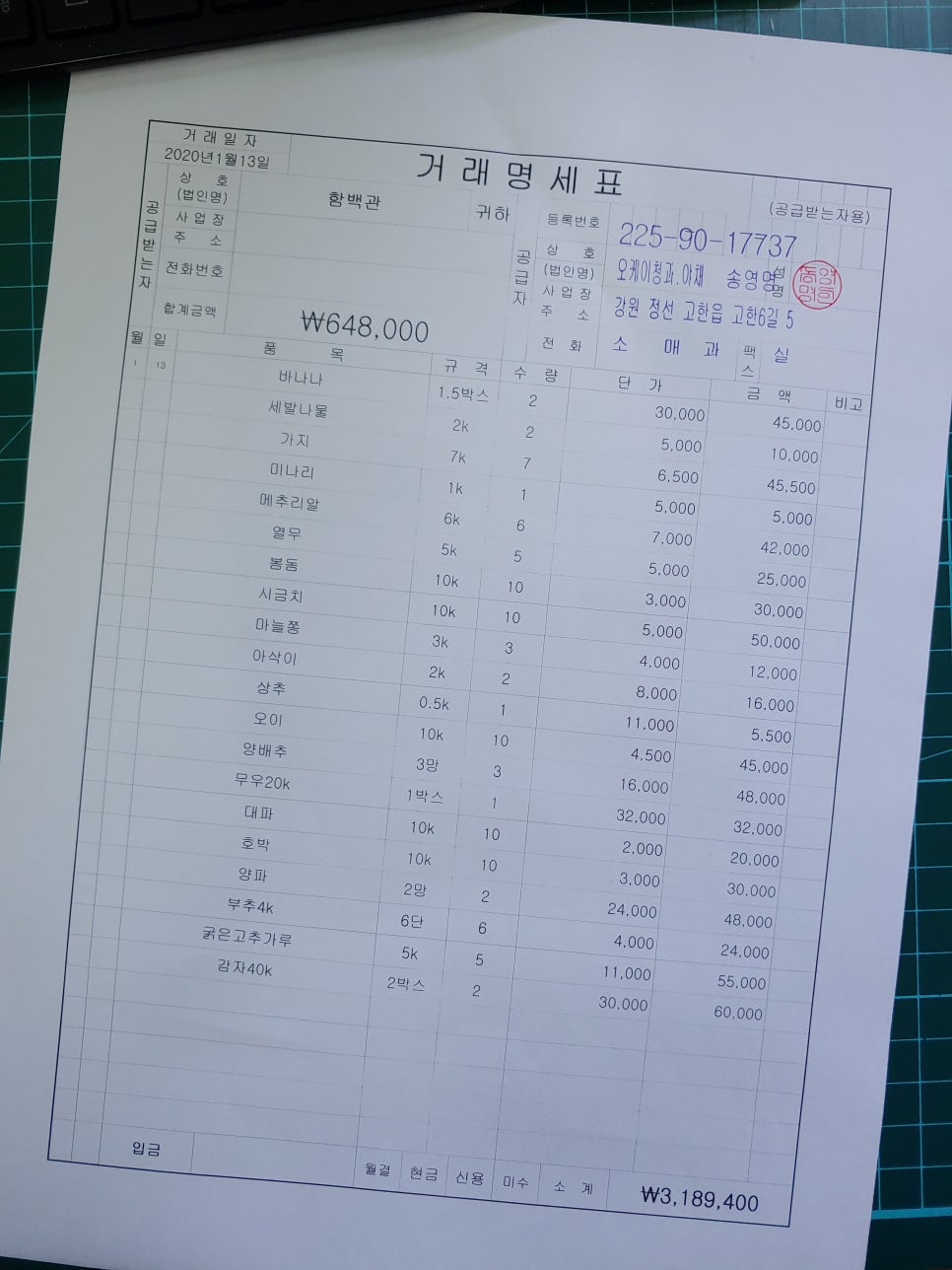 야채.청과 이미지