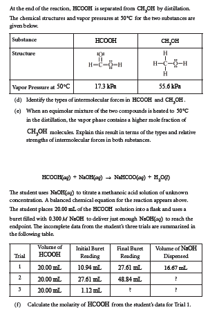 AP chemistry(화학) 2020년 sample 답안지 / AP chemistry 2020 sample answers 관련 이미지 1