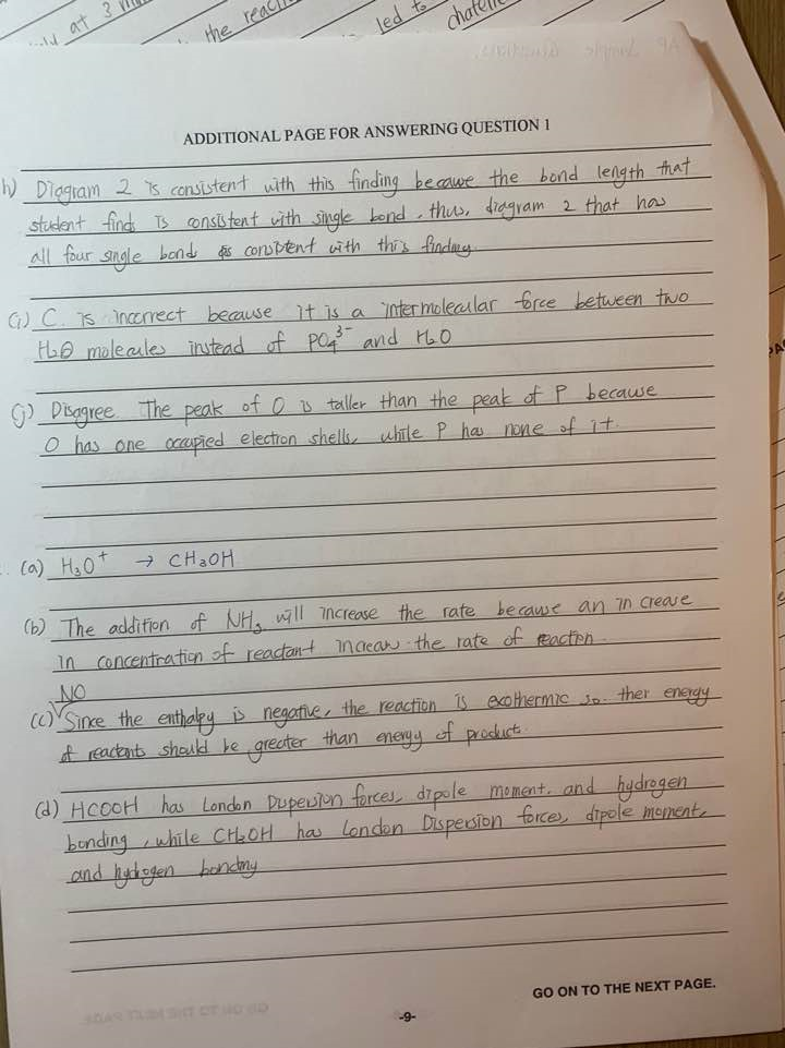 AP 화학(chem) 수업이 끝이 나고 새로운 IB chem 와 SAT chem 수업의 출발. + 2020 apchem answer(답)채드윅, 민사고, NCLS, 미국, 중국 국제학교 관련 이미지 1