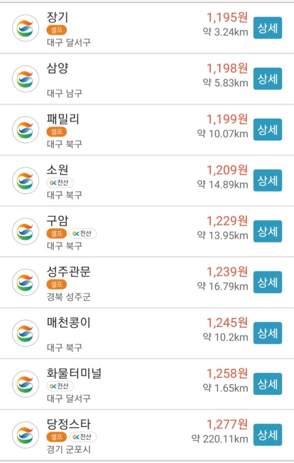 장동주유소 이미지