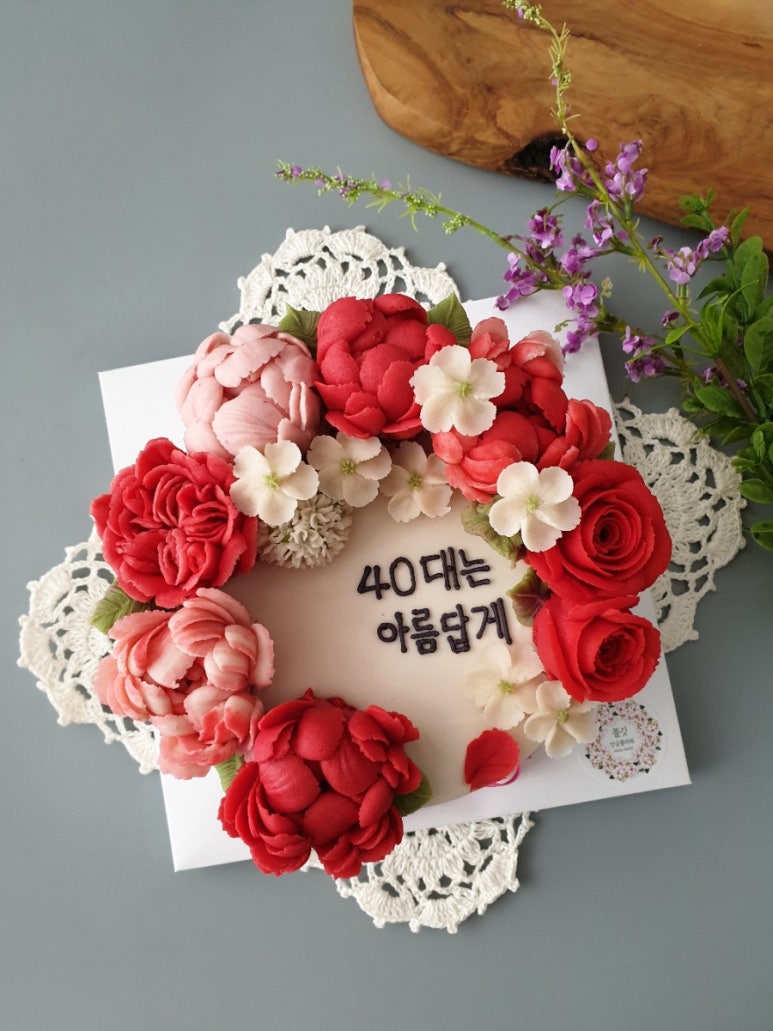쫄깃플라워케이크 이미지