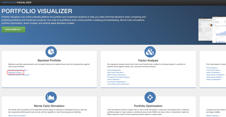 Backtest Portfolio Visualizer – Backtest Portfolios – CFKIM