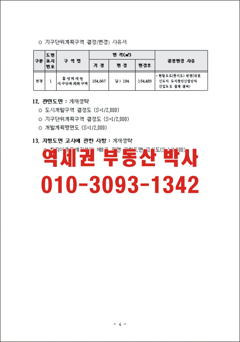 홍성역세권 도시개발사업 이미지