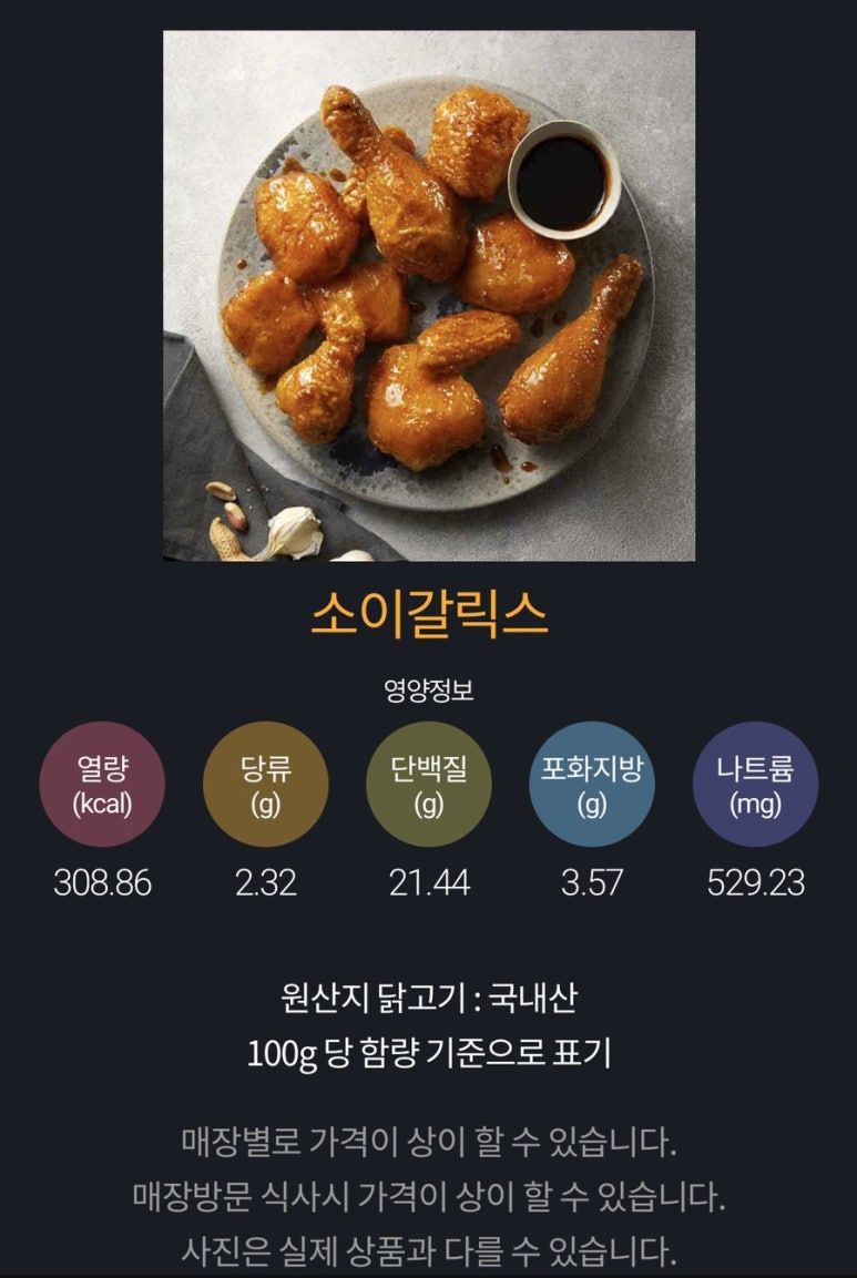 비비큐치킨 곡선점 이미지