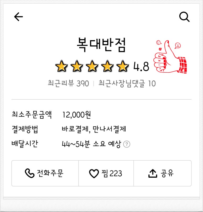 복대반점 이미지
