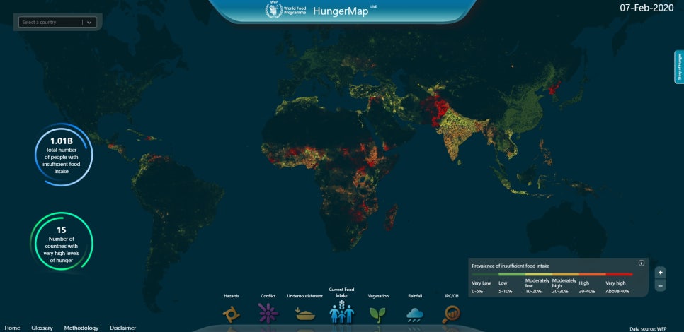 Zero Hunger System Map 새로운 글로벌 식량안보 모니터링 시스템, Hunger Map LIVE : 네이버 블로그