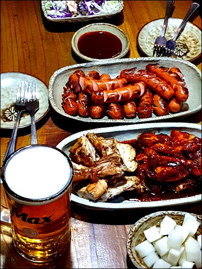 청개구리바베큐 이미지