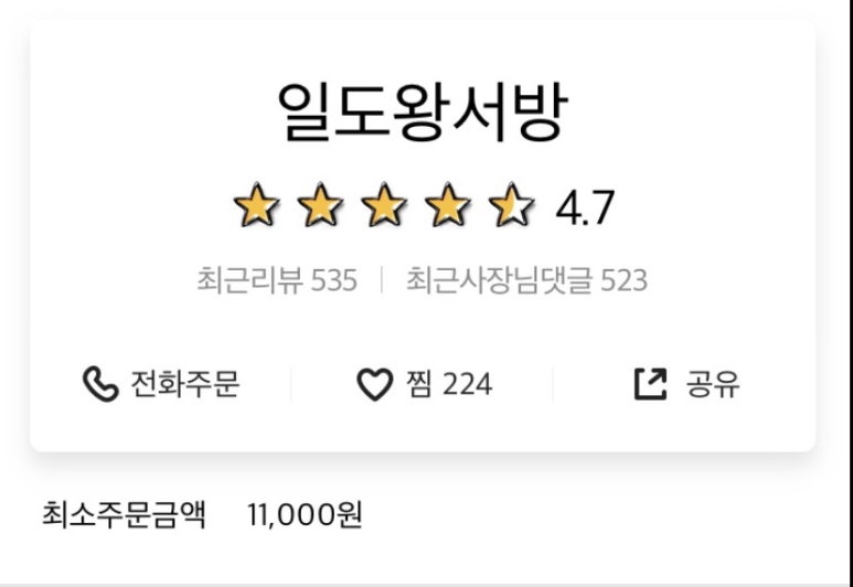 일도왕서방 이미지