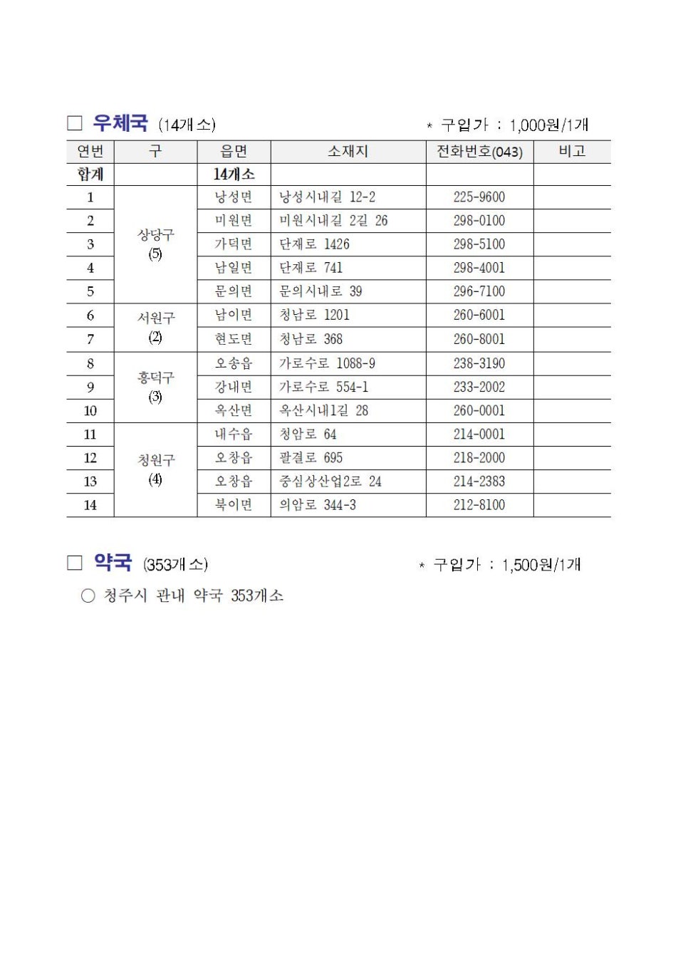 서청주농협정봉지점 이미지