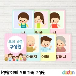 [생활주제] 나와 가족 구성원/우리 가족 구성원 카드 도안/어린이집 나와 가족 교구 만들기 : 네이버 블로그