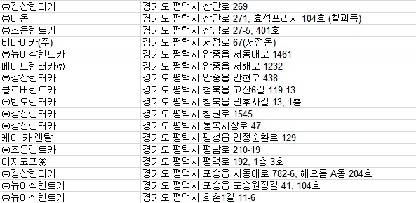 ㈜케이 카 렌탈 이미지