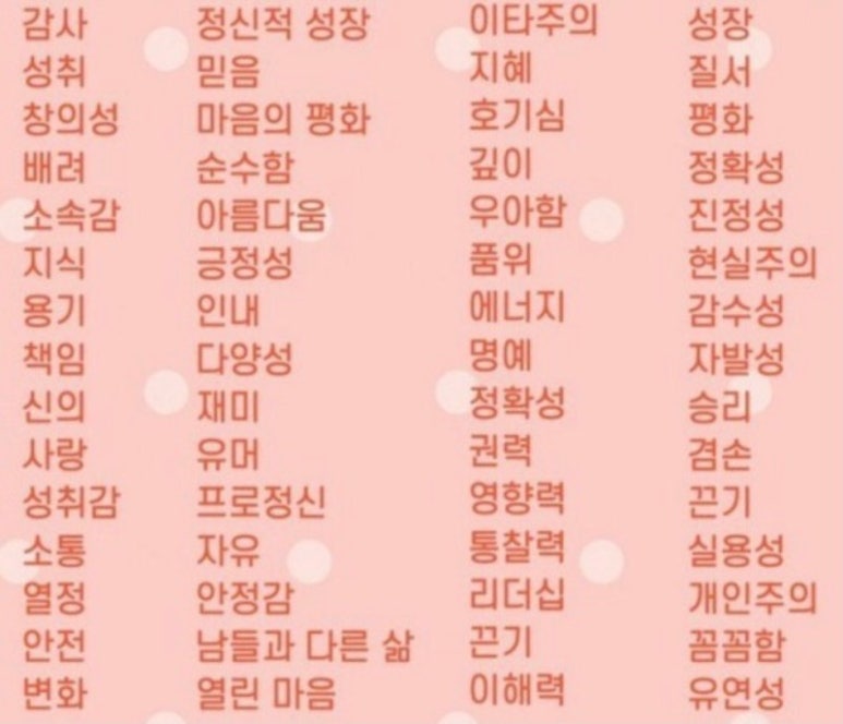 가치관 이미지