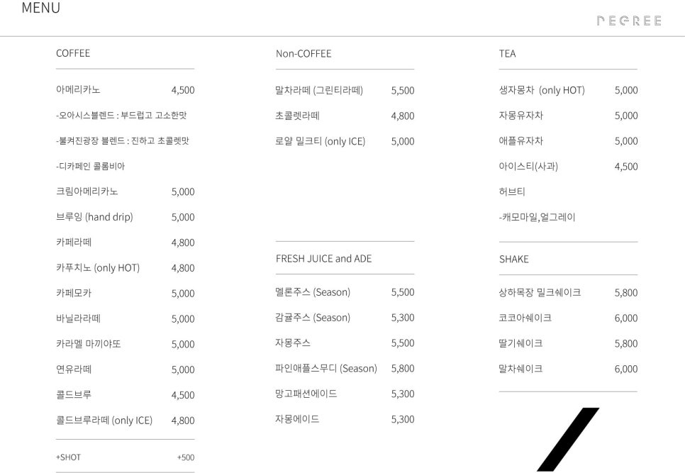 디그리(Degree) 이미지
