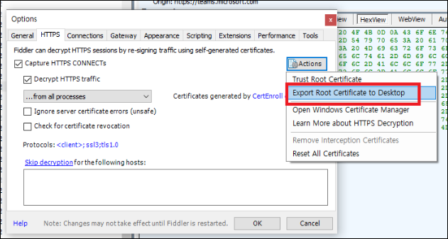 Unable to configure windows to trust the fiddler root certificate как решить