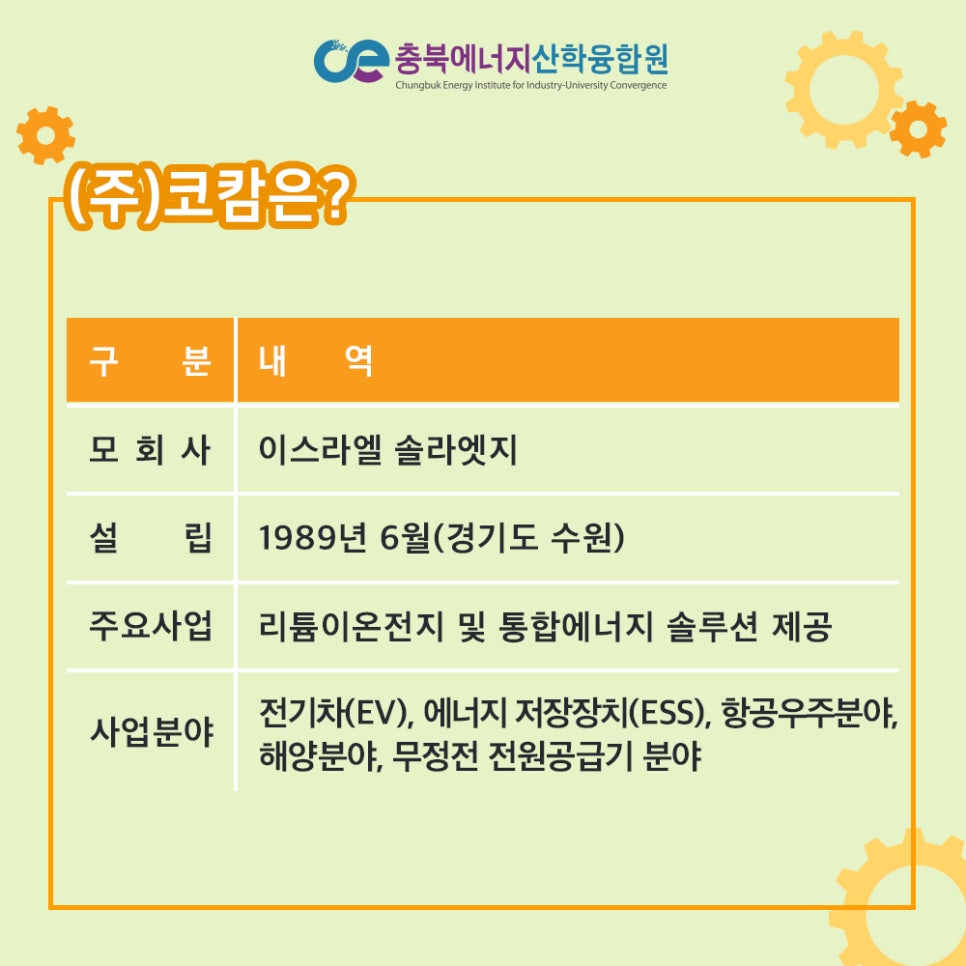 (주)코캄 이미지