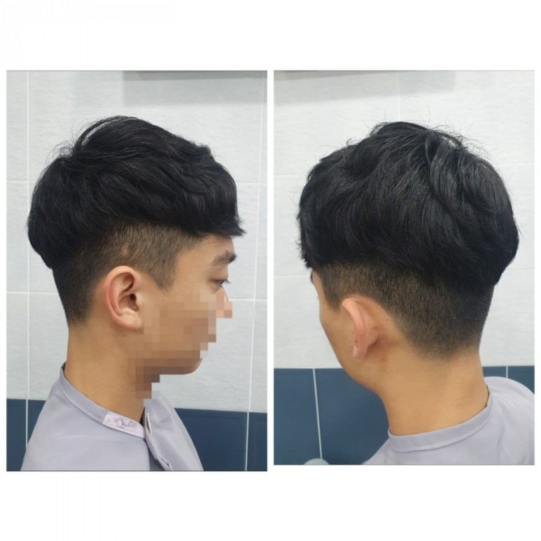 남성컷트샵블루 이미지
