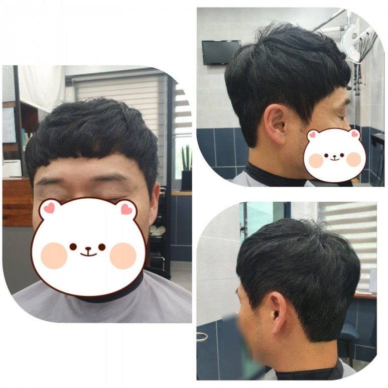 남성컷트샵블루 이미지