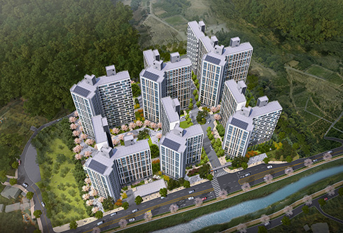 금산 아파트 투시도