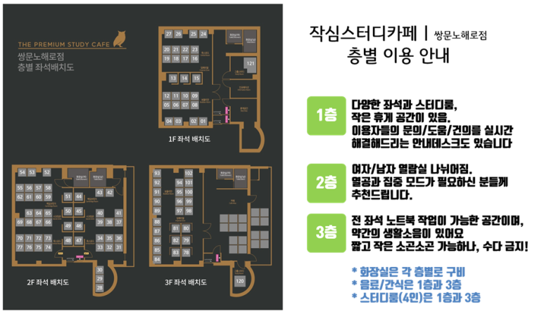작심스터디카페쌍문노해로점 이미지
