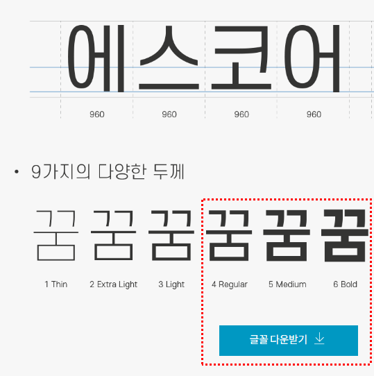 에스코어주 이미지