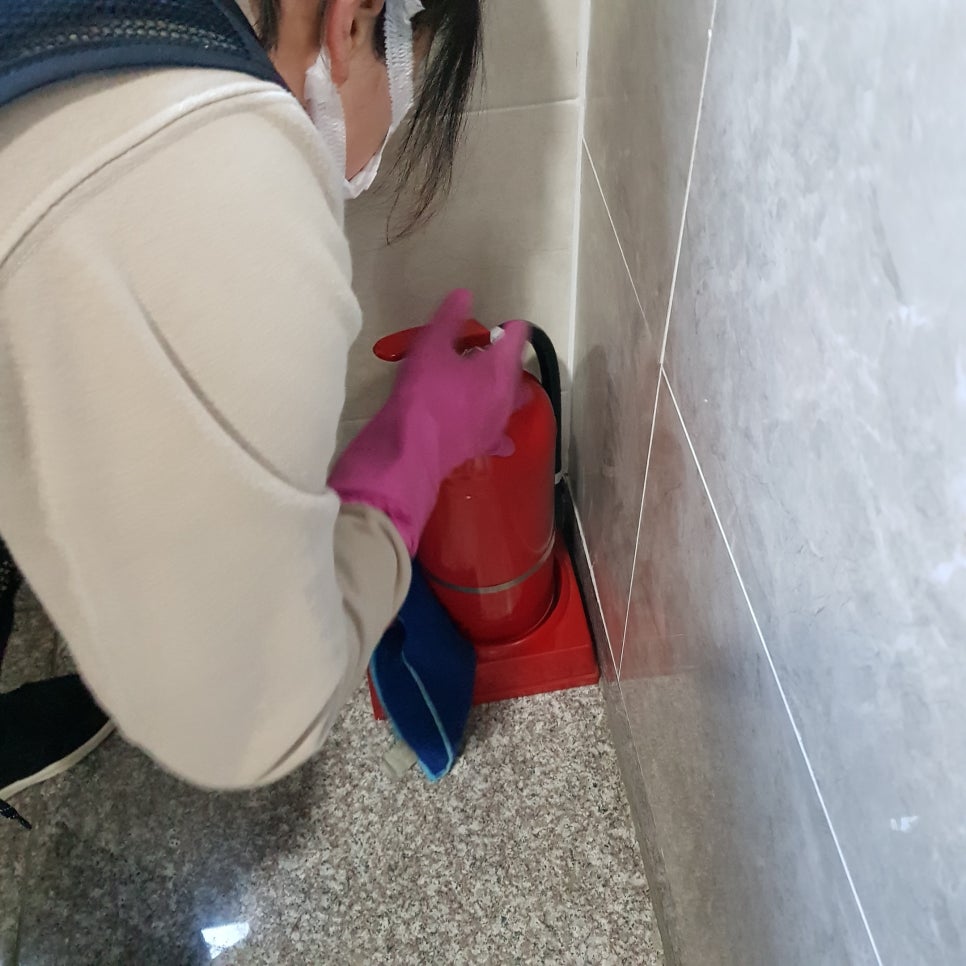 청소하는호랑이 이미지