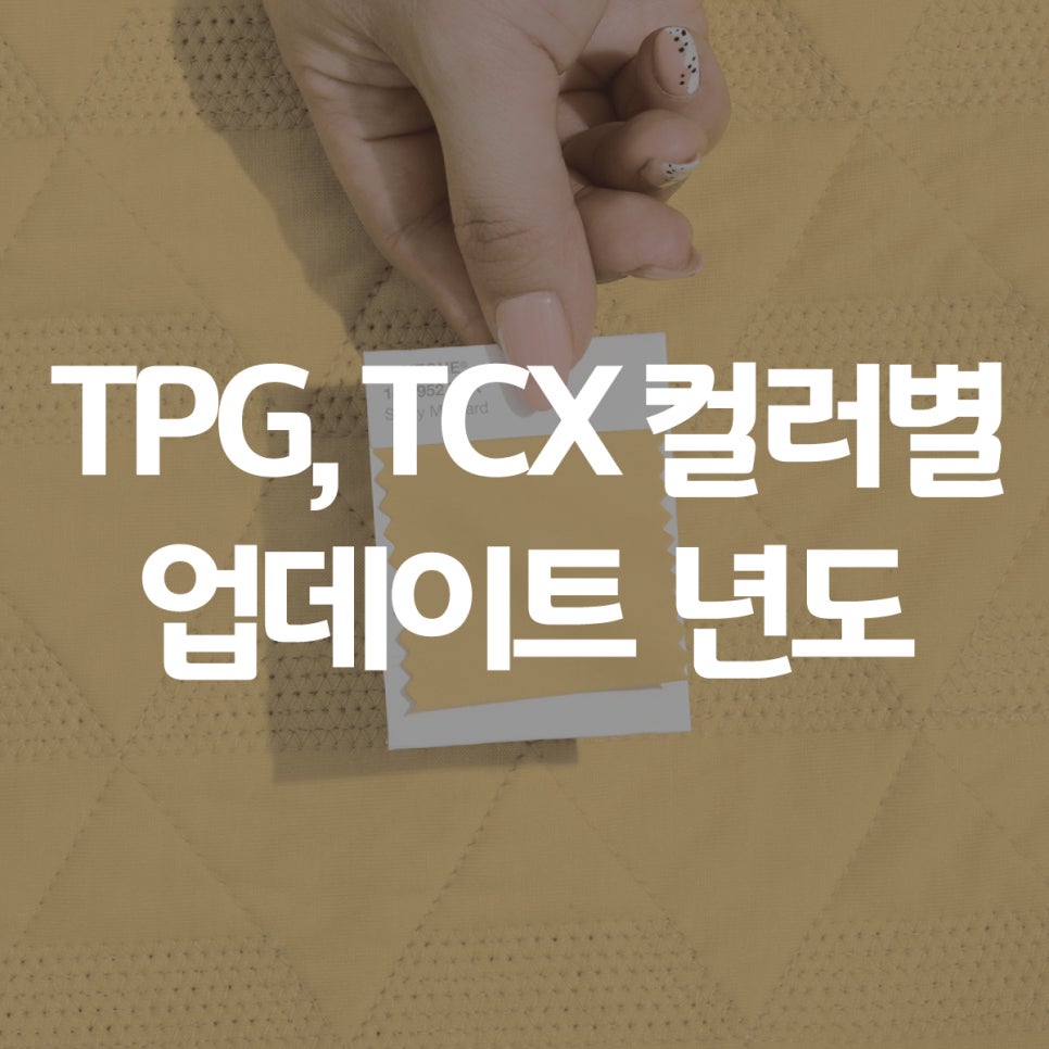 팬톤 Tpg Tcx 컬러 번호별 업데이트 년도 확인하기 네이버 블로그