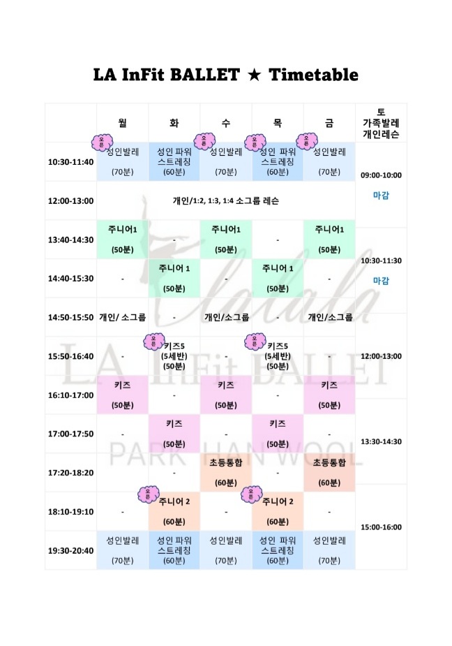 라인핏발레학원 이미지
