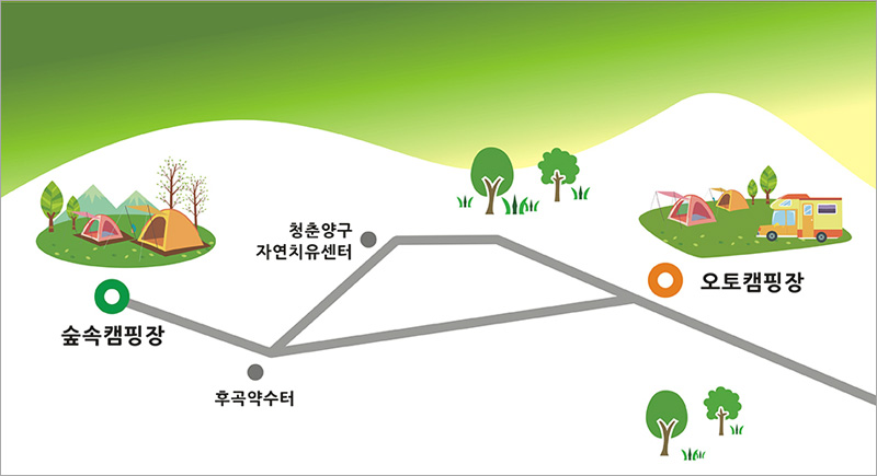 약수골캠프촌 숲속캠핑장 이미지