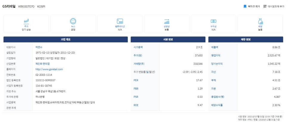 주식회사 지에스리테일 이미지