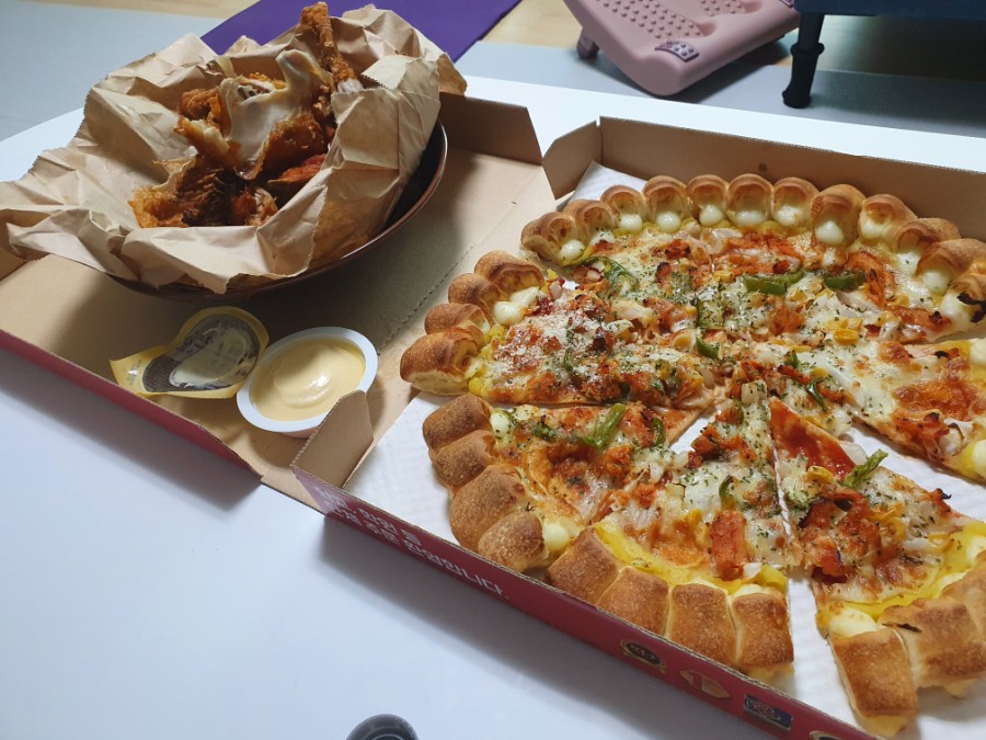 맥시칸통닭，피자 이미지