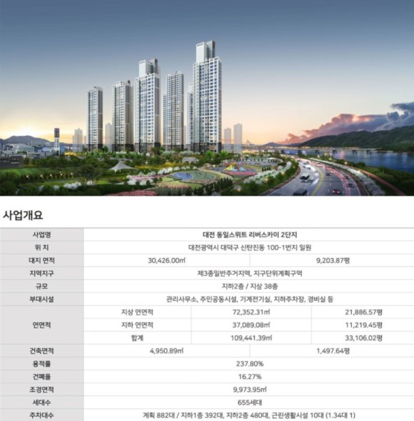 대전 동일스위트 리버스카이 1단지 이미지