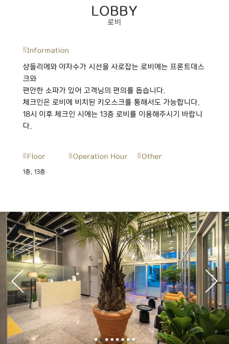 엘디아호텔 이미지