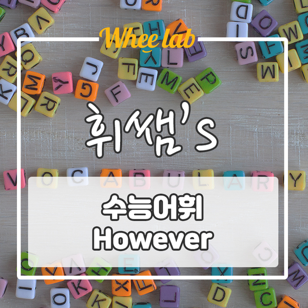 뜻만 알고 있다? NO, 그러나 [However] 의 기능 !