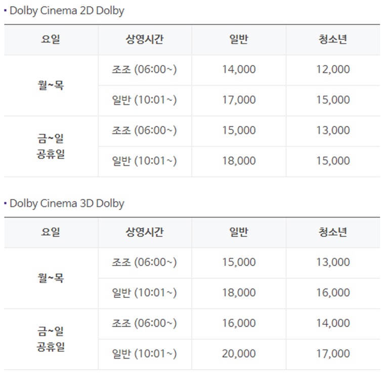 코엑스 Dolby Cinema 이미지
