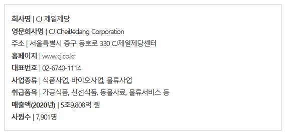 제일식품소재 주식회사 이미지