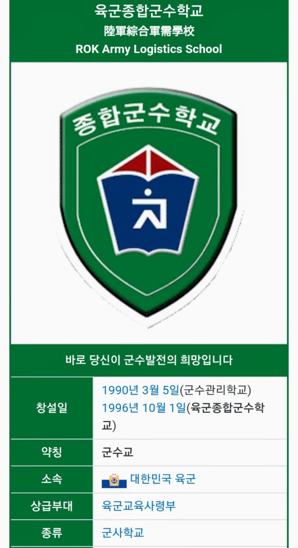 육군종합군수학교 이미지
